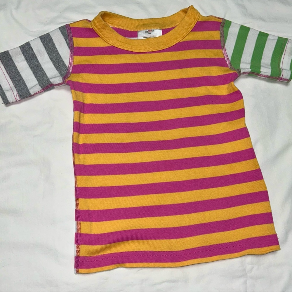 Hanna Andersson striped cotton pajamas sz 4 EUC smoke free home - Picture 2 of 6